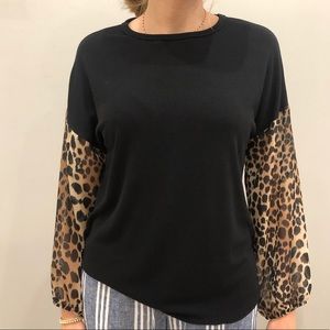 NWT cheetah print blouse size medium